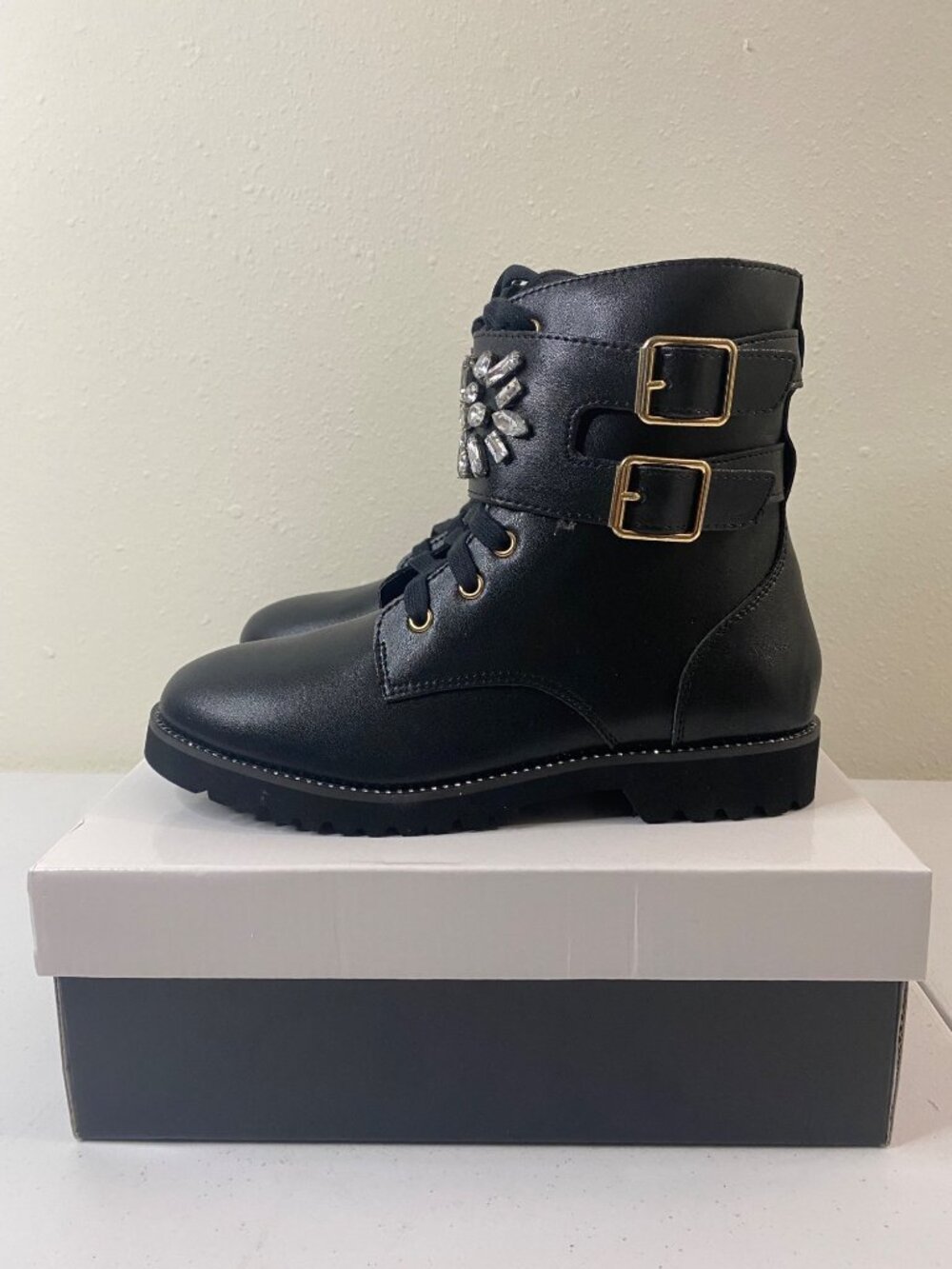 NWT Kurt Geiger London Stoop Boot - Little Girls / Big Girls - Black / Size 4M - Picture 7 of 16